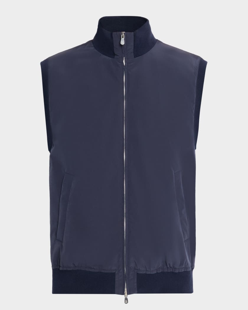 Brunello Cucinelli Men's Water-Resistant Full-Zip Vest | Neiman Marcus