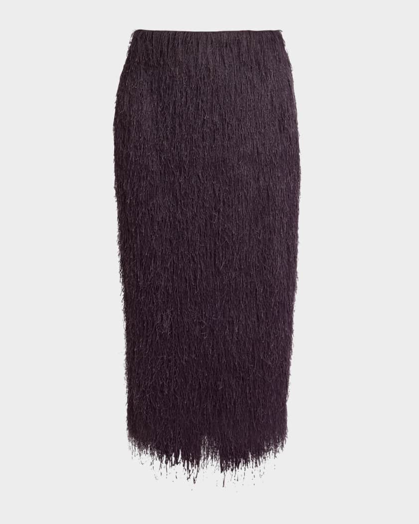 Dries Van Noten Fringed Midi Skirt | Neiman Marcus