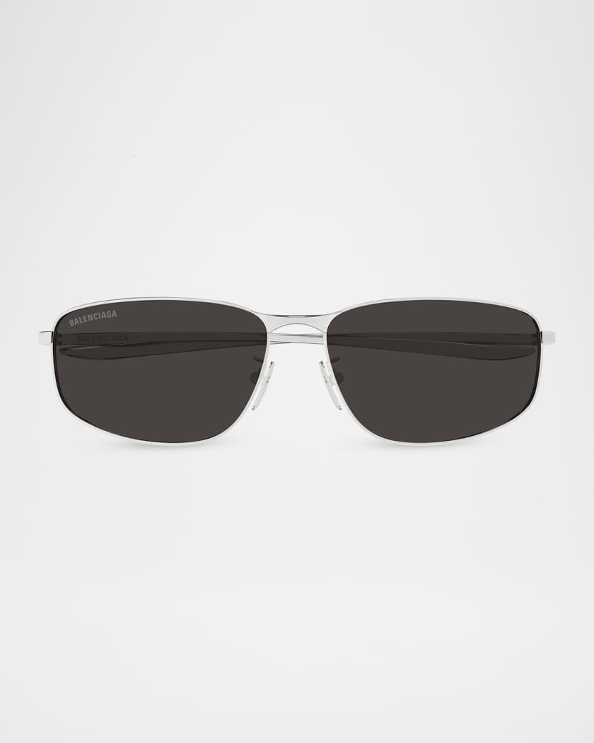 Balenciaga Men's Metal Rectangle Sunglasses | Neiman Marcus
