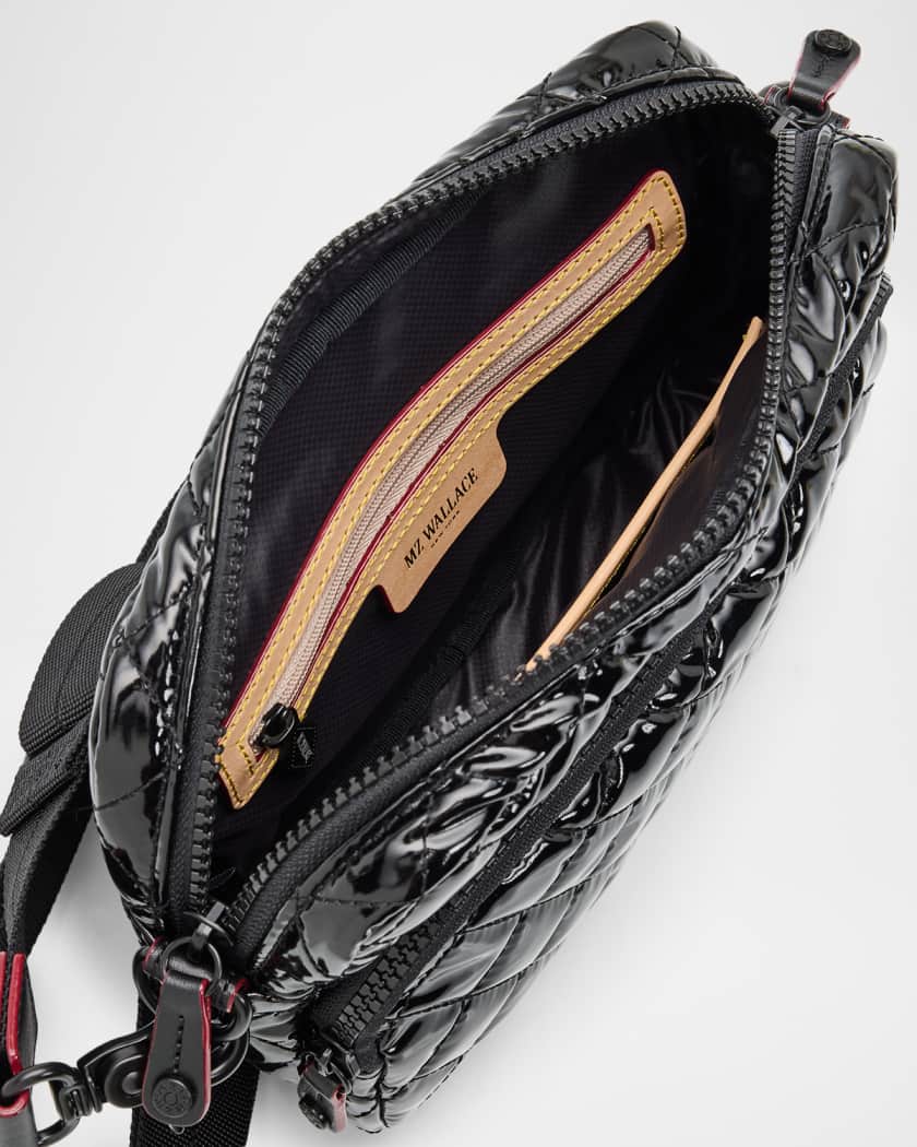 MZ WALLACE Metro Quilted Glossy Nylon Crossbody Camera Bag
