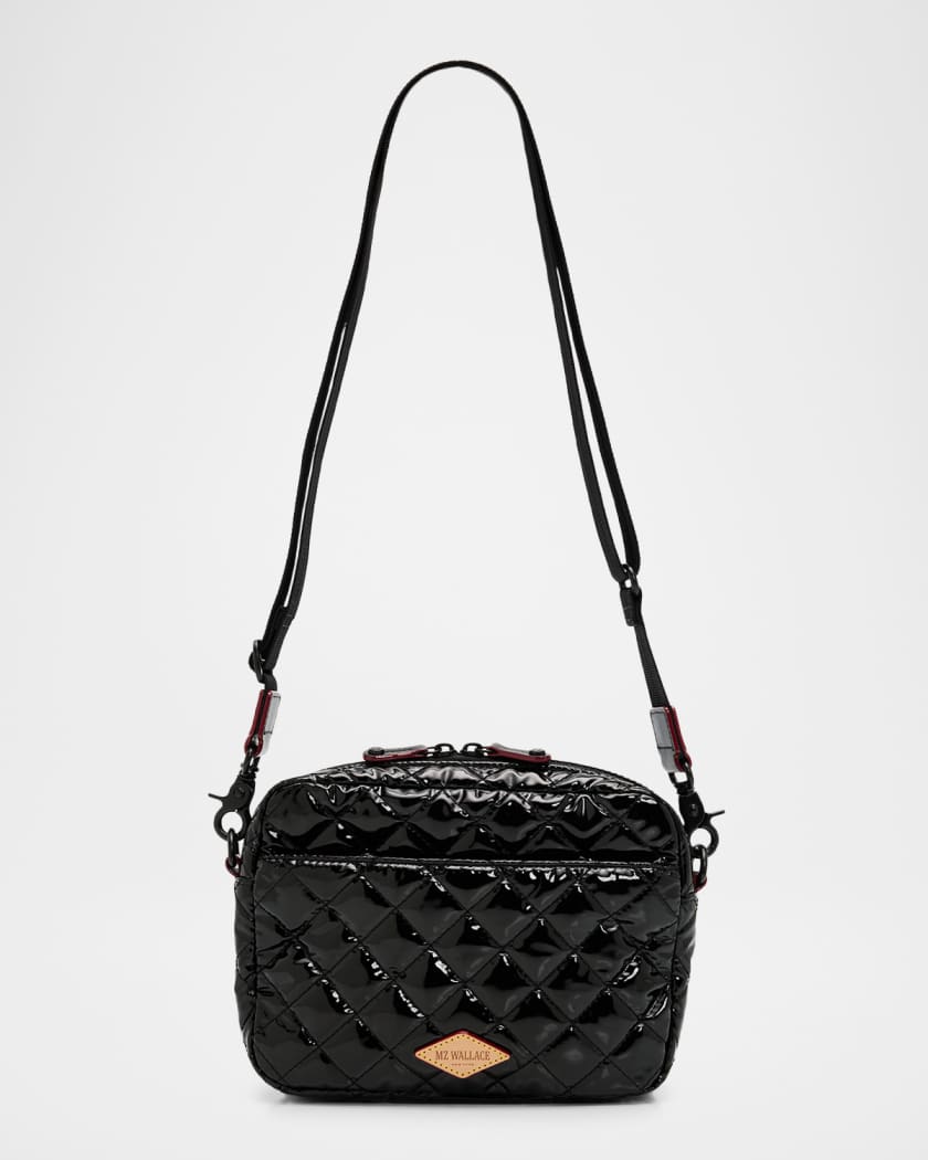 めい MZ WALLACE Metro Quilted Glossy Nylon Crossbody Camera Bag