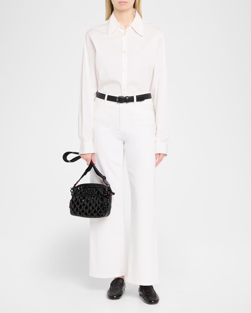 めい MZ WALLACE Metro Quilted Glossy Nylon Crossbody Camera Bag