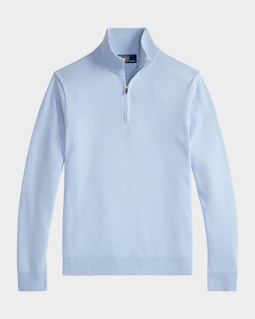 Polo by Ralph Lauren ジップアップ トレーナー M Polo Ralph Lauren Men's Combed Cotton Mock-Neck Quarter-Zip