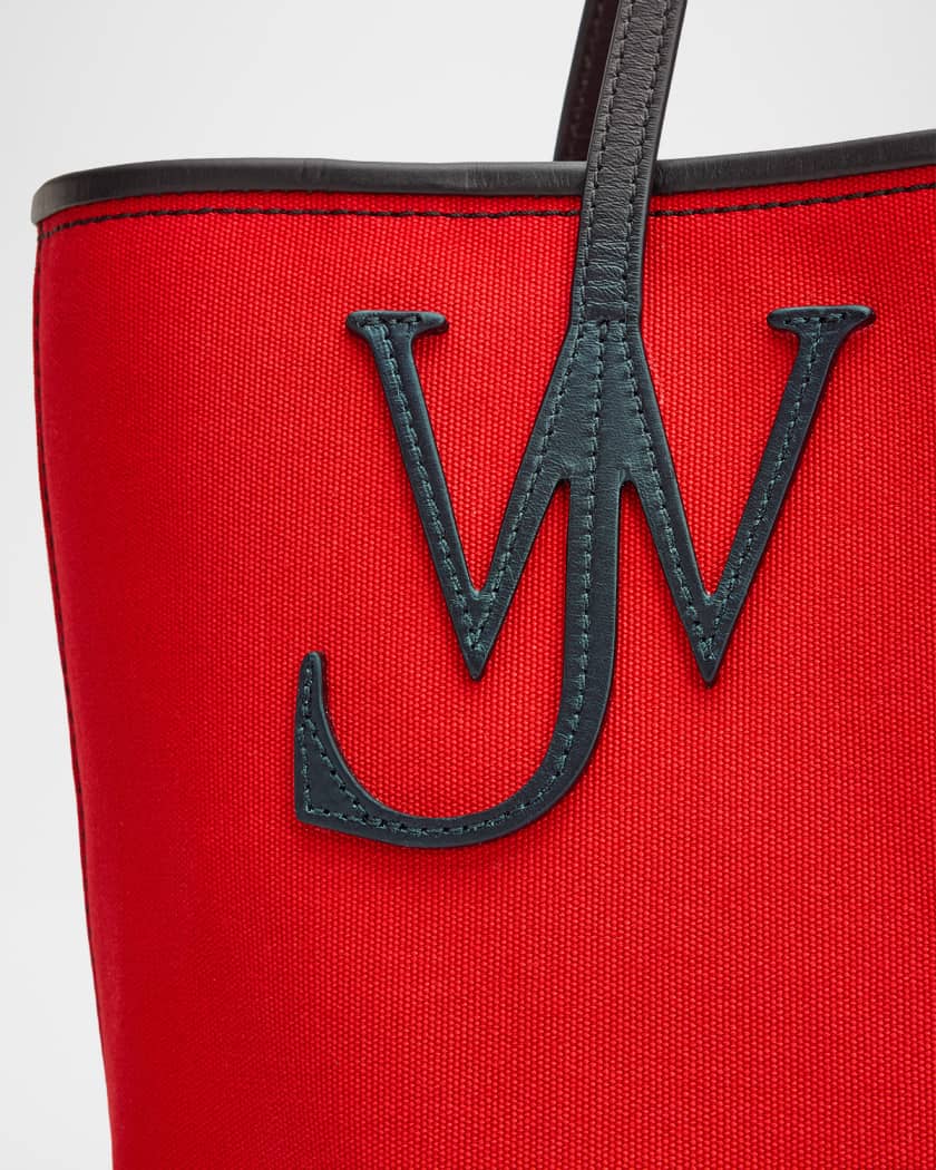 JW Anderson Men's Tall Anchor Canvas and Leather Tote Bag | Neiman
