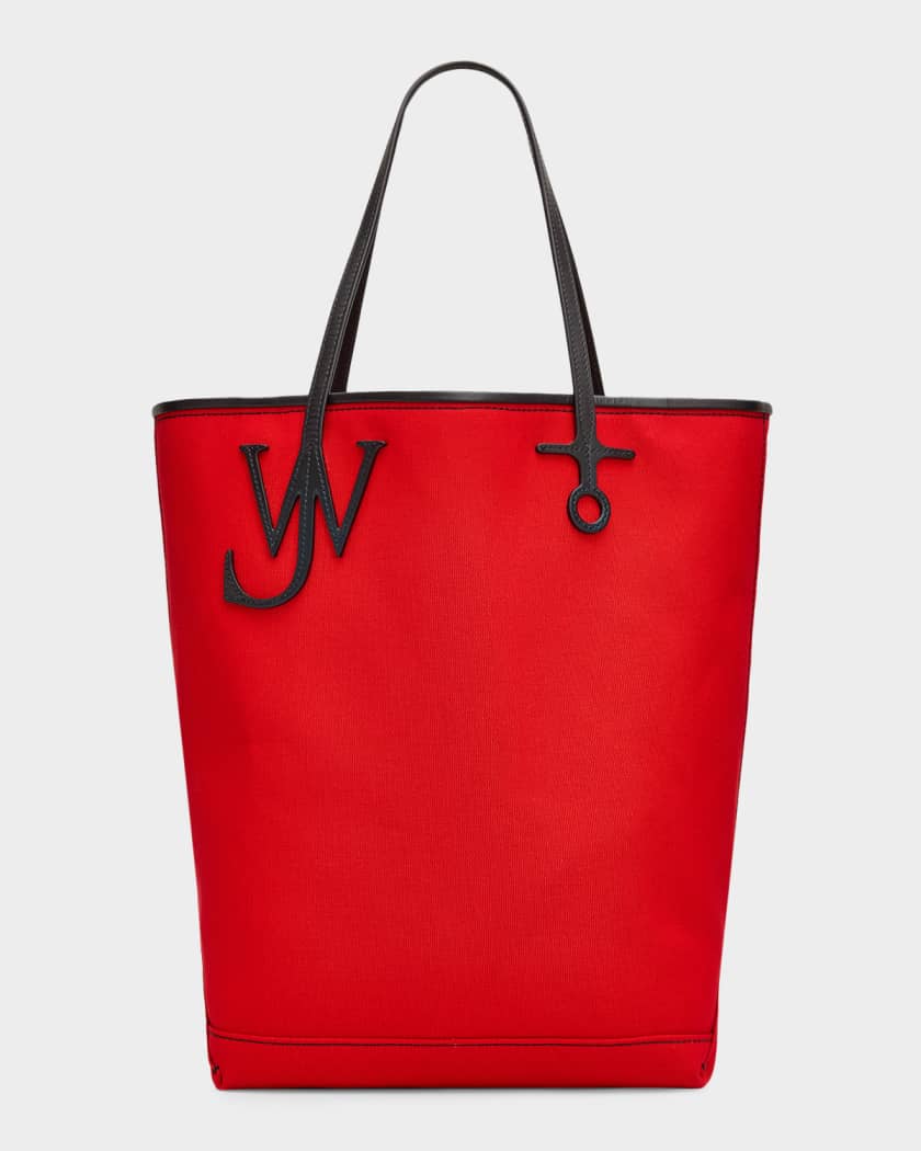 JW Anderson Men's Tall Anchor Canvas and Leather Tote Bag | Neiman