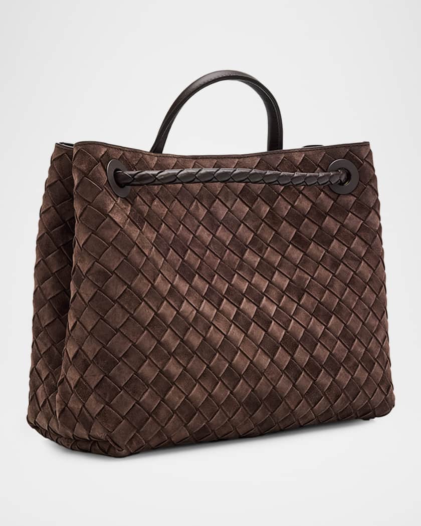 Bottega Veneta Knot-Embellished Top-Handle Bag in Suede | Neiman