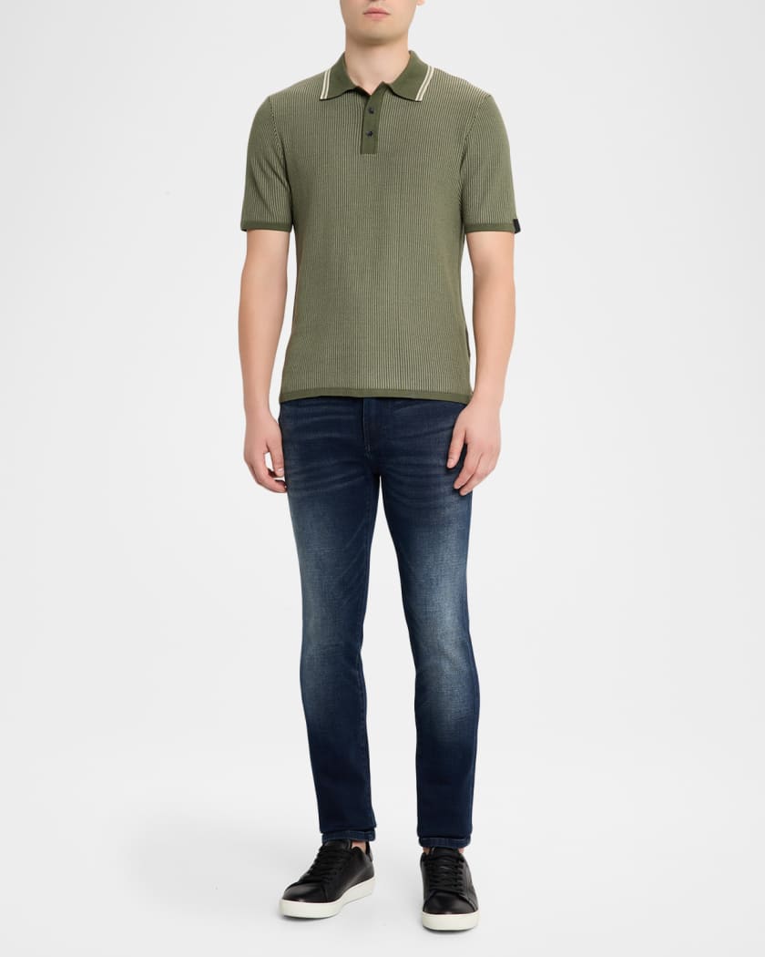 Rag & Bone Men's Harvey Tipped Knit Polo Shirt | Neiman Marcus