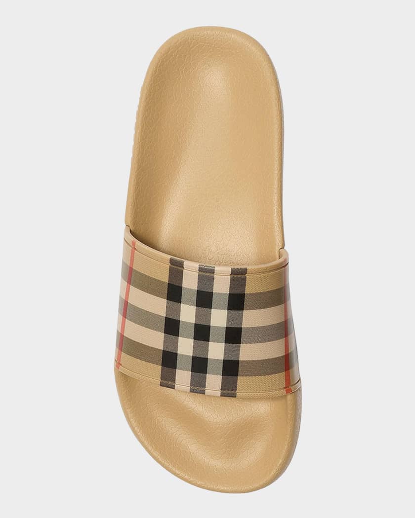 Kid's Check Slide Sandals, Toddler/Kids