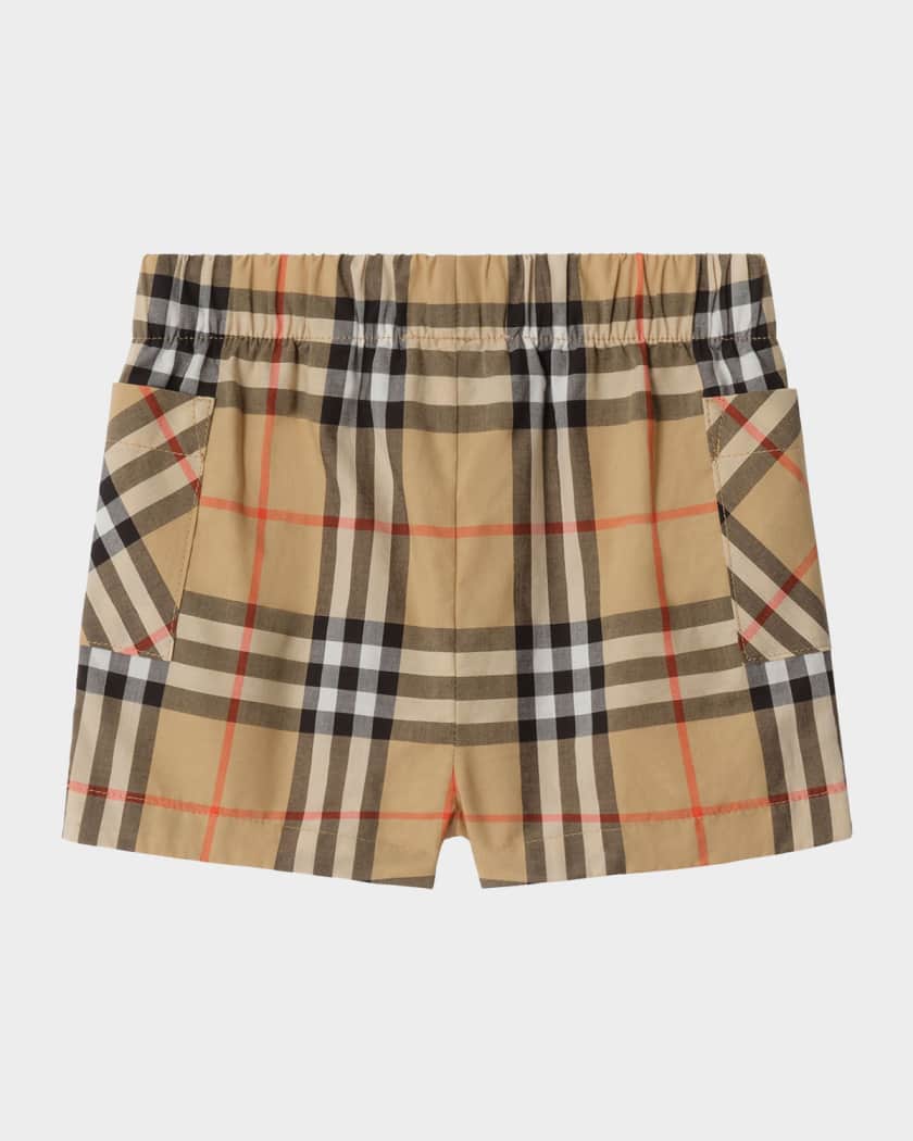 Burberry Boy's Check Cotton Shirt & Pants Set, Size 1M-18M