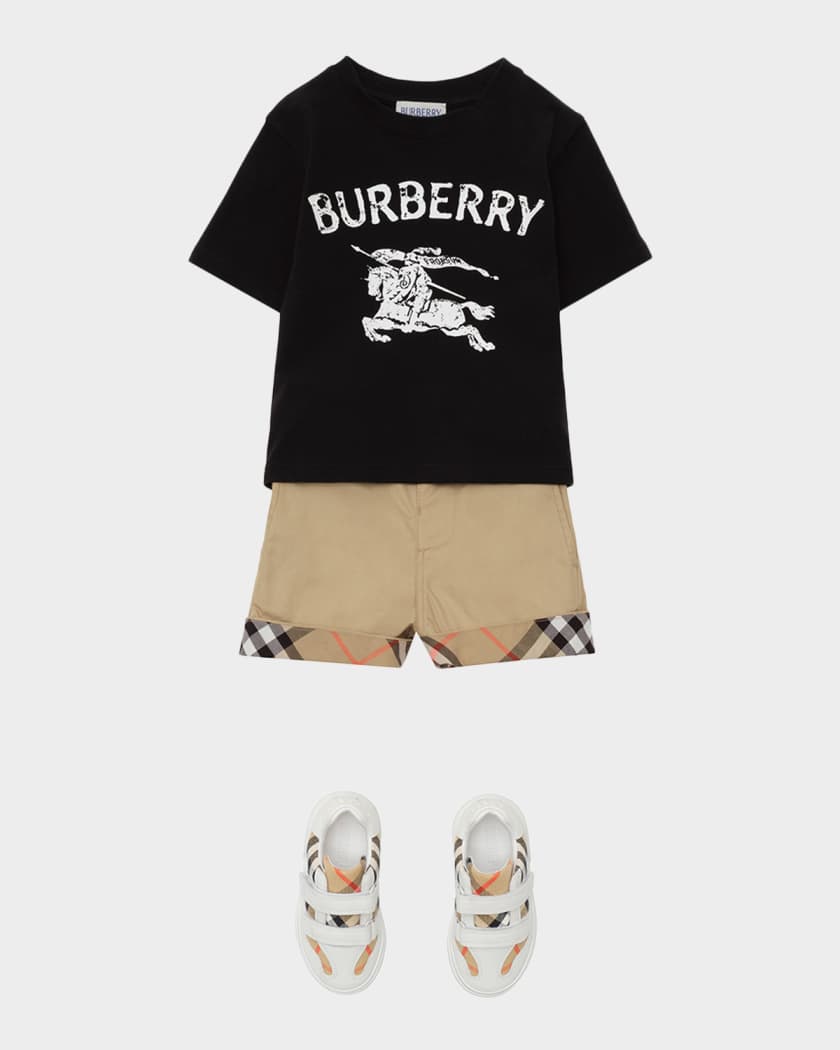 Burberry Boy's EKD Stretch Cotton T-Shirt, Size 6M-3 | Neiman Marcus