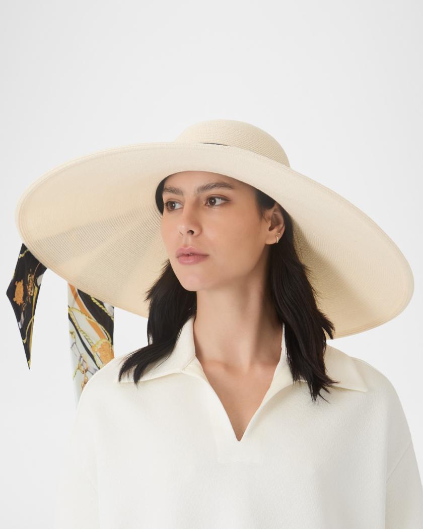 Eugenia Kim Sunny Satin Scarf Sun Hat | Neiman Marcus display picture 2