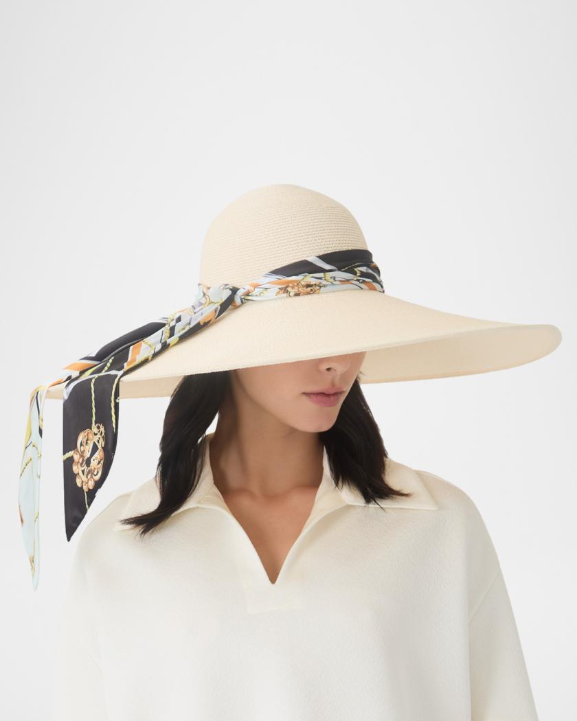 Eugenia Kim Sunny Satin Scarf Sun Hat | Neiman Marcus display picture 3