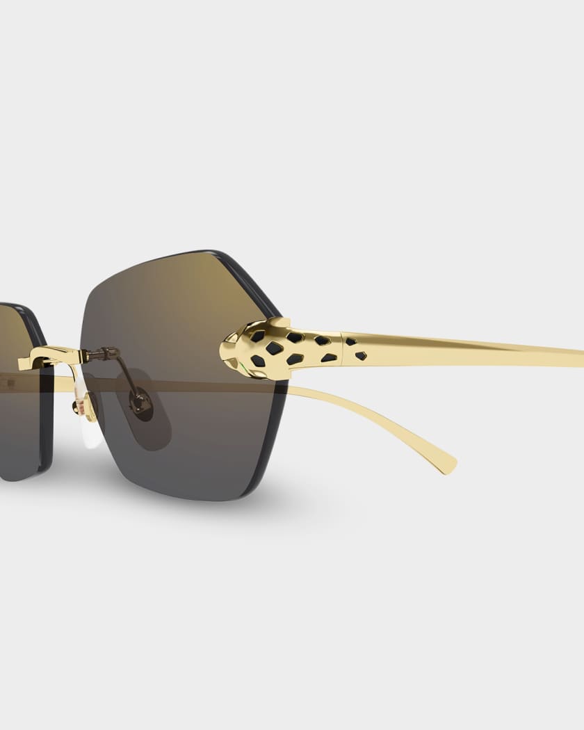 Cartier Panthère de Cartier 55mm Geometric Sunglasses | Neiman Marcus