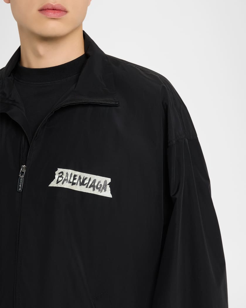 Balenciaga Men's Masking Tape Track Jacket | Neiman Marcus