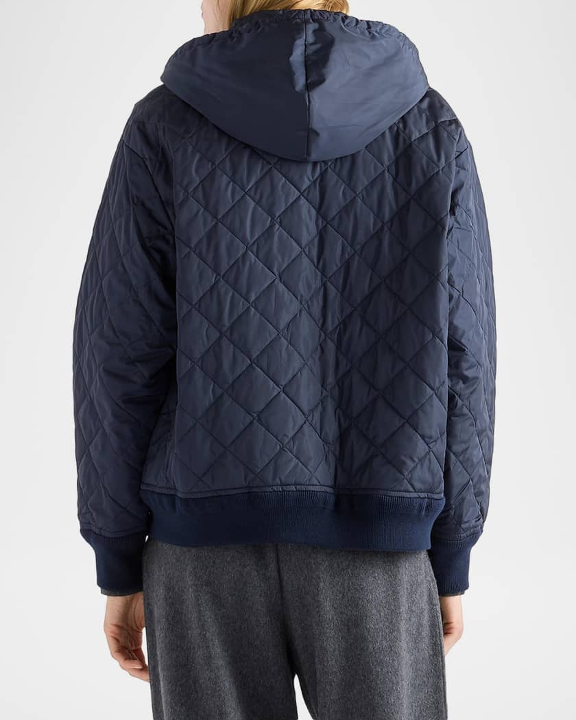 Prada Men's Re-Nylon Blouson Jacket with Hood | Neiman Marcus