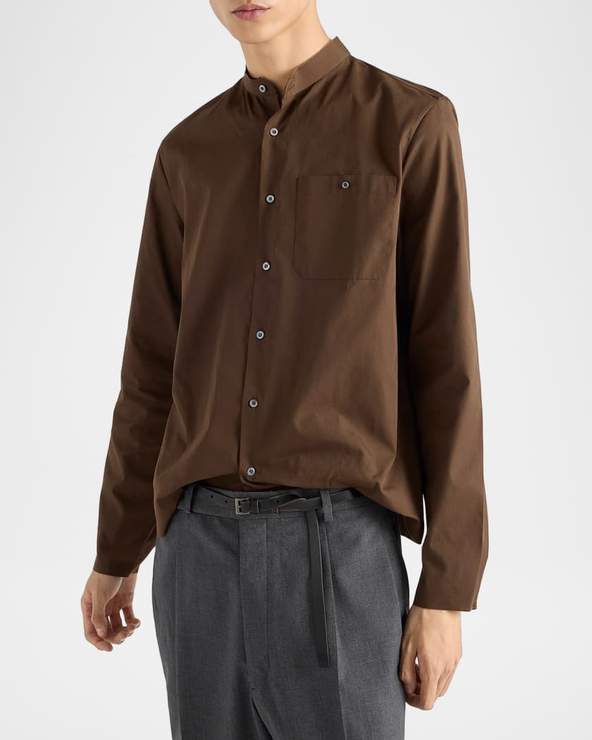 Prada Men's Cotton-Blend Shirt | Neiman Marcus