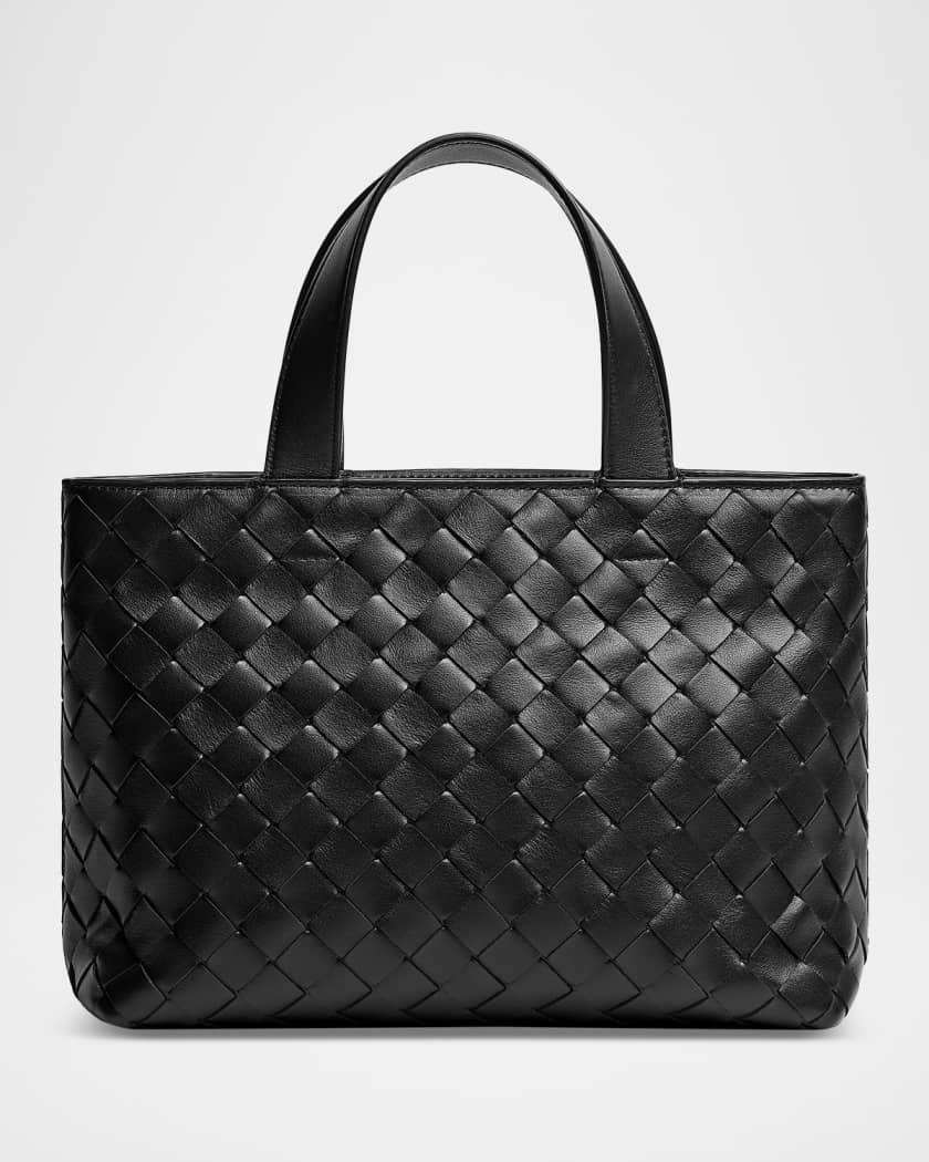 Men's Mini Intrecciato Leather Zipped Tote Bag