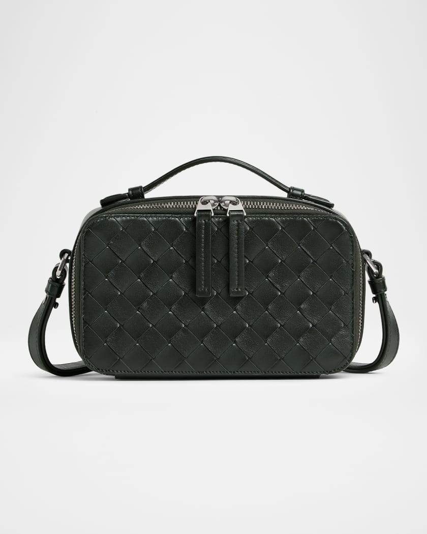 Bottega Veneta Men's Getaway Leather Phone Pouch with Strap