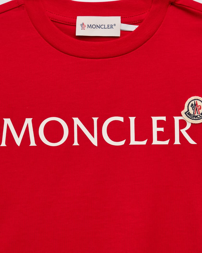 Moncler Boy's Logo Short-Sleeved Cotton T-Shirt, Size 8-10