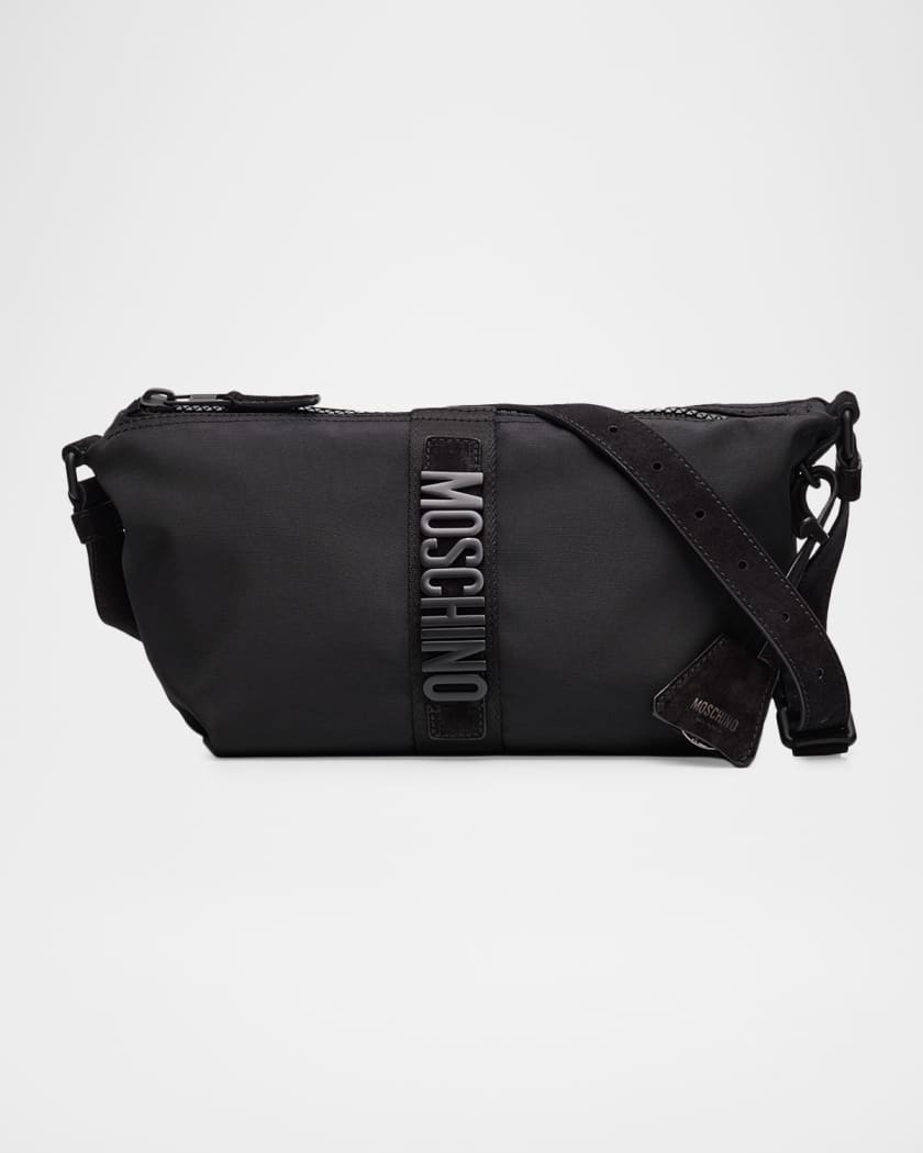 Moschino Men's Canvas Crossbody Bag | Neiman Marcus