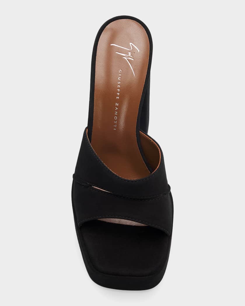 Giuseppe Zanotti 115mm Suede Platform Slide Sandals | Neiman Marcus