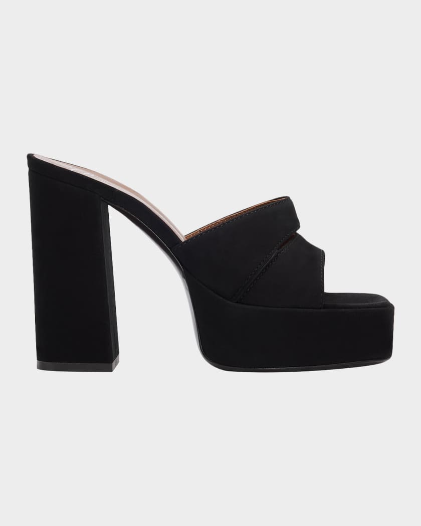 Giuseppe Zanotti 115mm Suede Platform Slide Sandals | Neiman Marcus