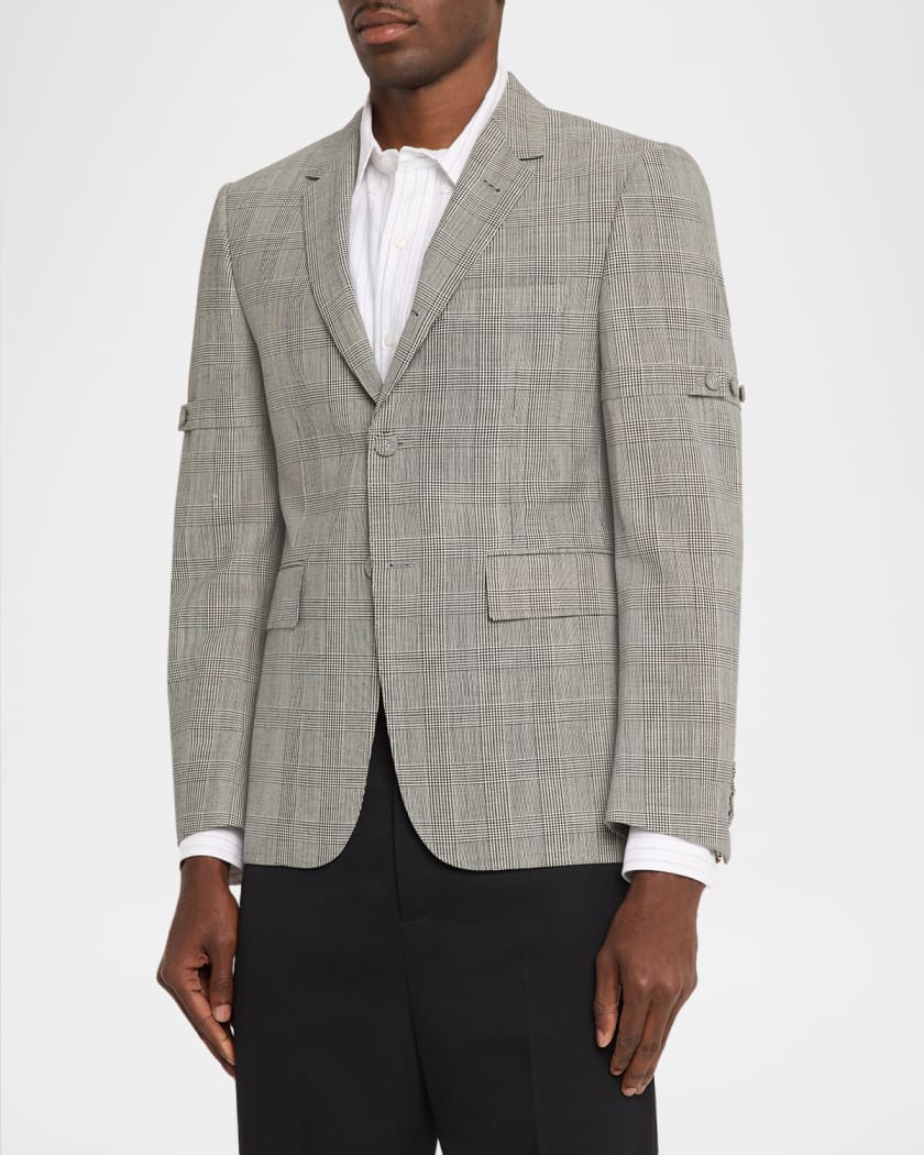 Thom Browne Men's Fit 1 Single-Breasted Prince of Wales Sport Coat