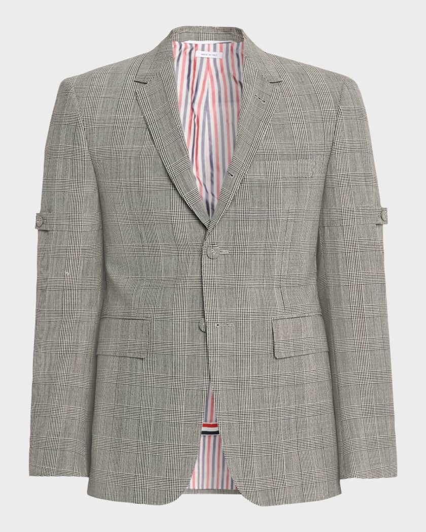 Thom Browne Men's Fit 1 Single-Breasted Prince of Wales Sport Coat