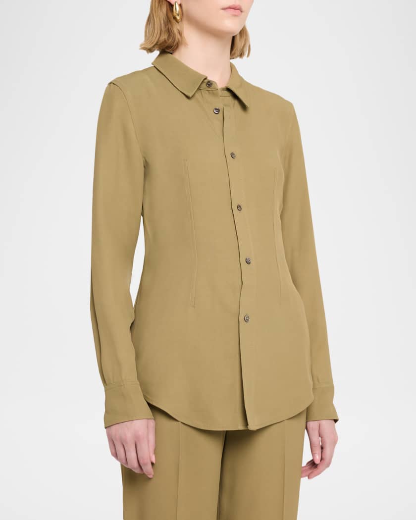 green emerald velvet dress Joey Tailored Shirt White Silky Poplin Shirt