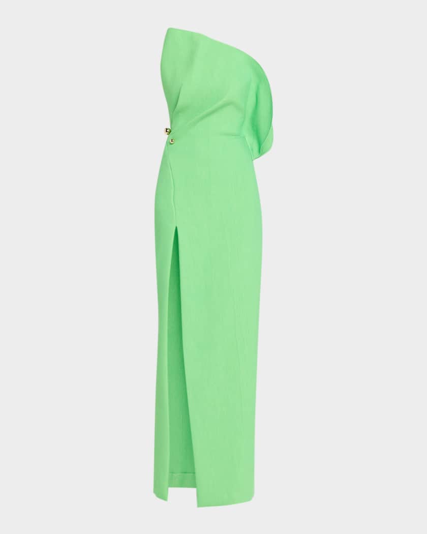monique lhuillier green dress Speed Dial Off Shoulder Sequin Mini Dress Green Stripe main image 1