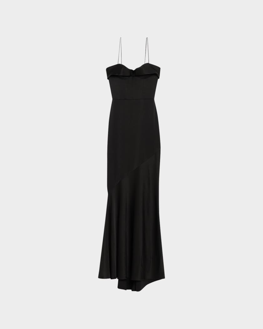 Alex Perry Cupped Draped Satin Gown | Neiman Marcus