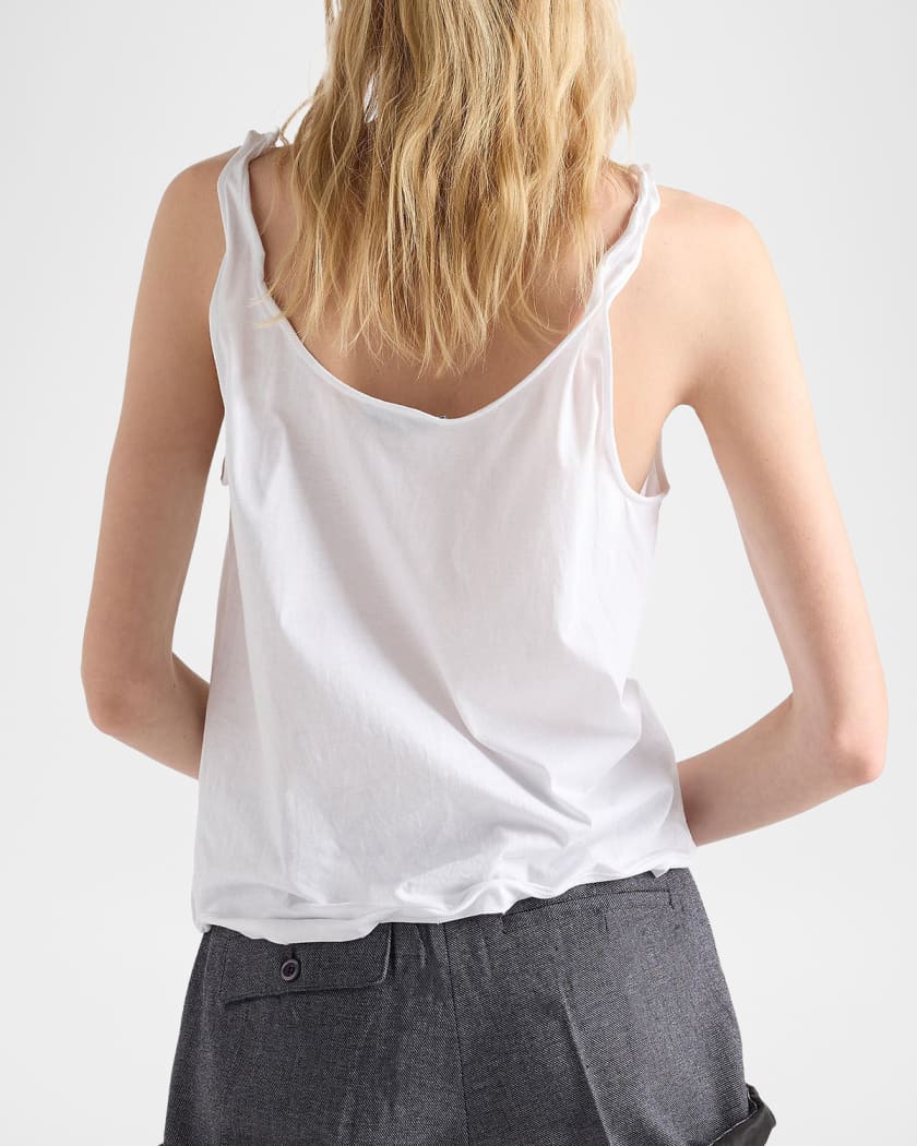 Prada Sculptable Jersey Tank Top | Neiman Marcus