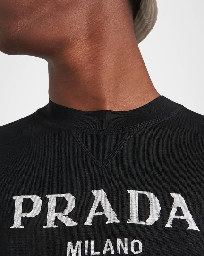 Prada Men's Superfine Wool Crew-Neck Sweater | Neiman Marcus
