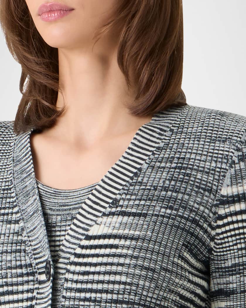 Akris punto Space Dye Ribbed Merino Cardigan | Neiman Marcus