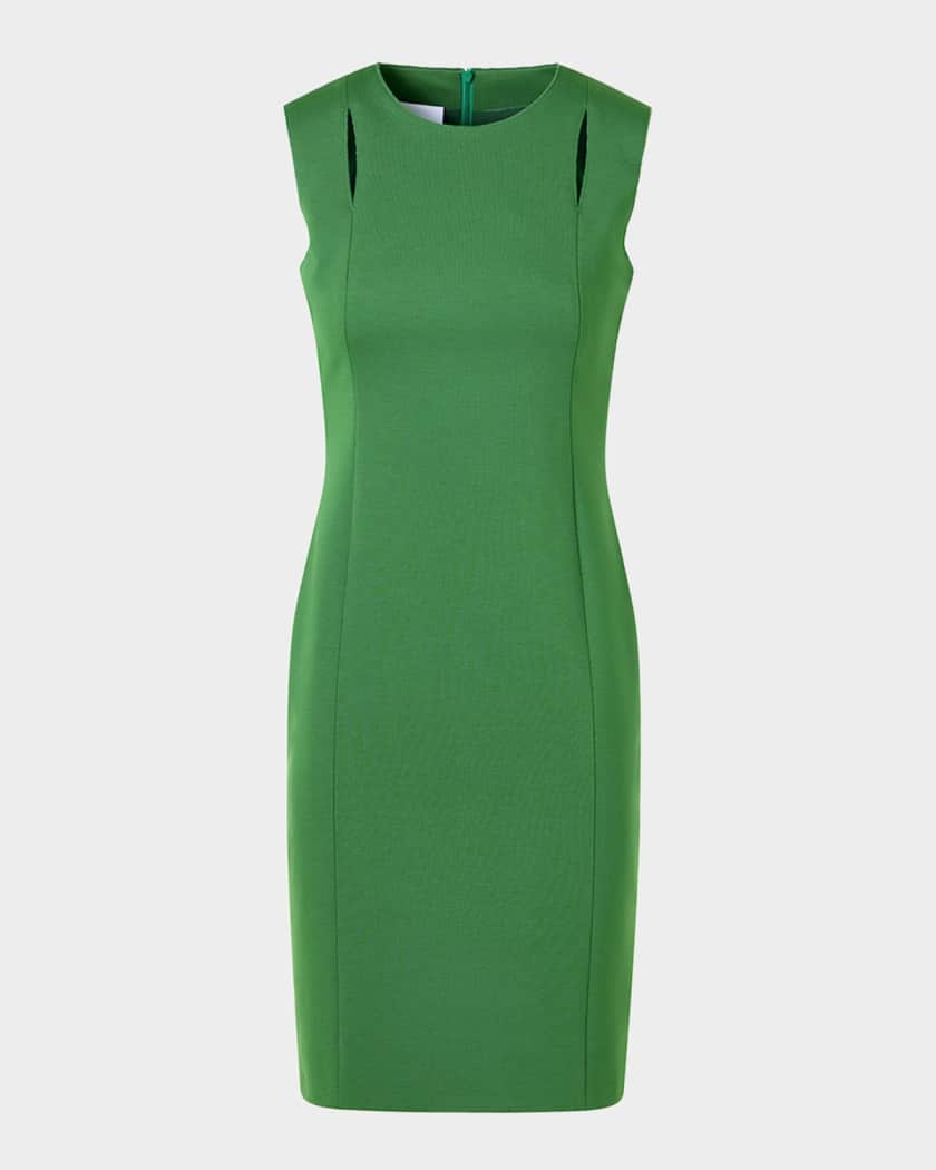 Akris punto Sleeveless Chest-Cutout Viscose Jersey Pencil Dress | Neiman  Marcus