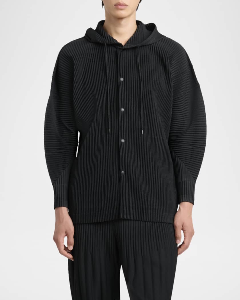 Homme Plisse Issey Miyake Men's Monthly Colors Pleated Snap-Front