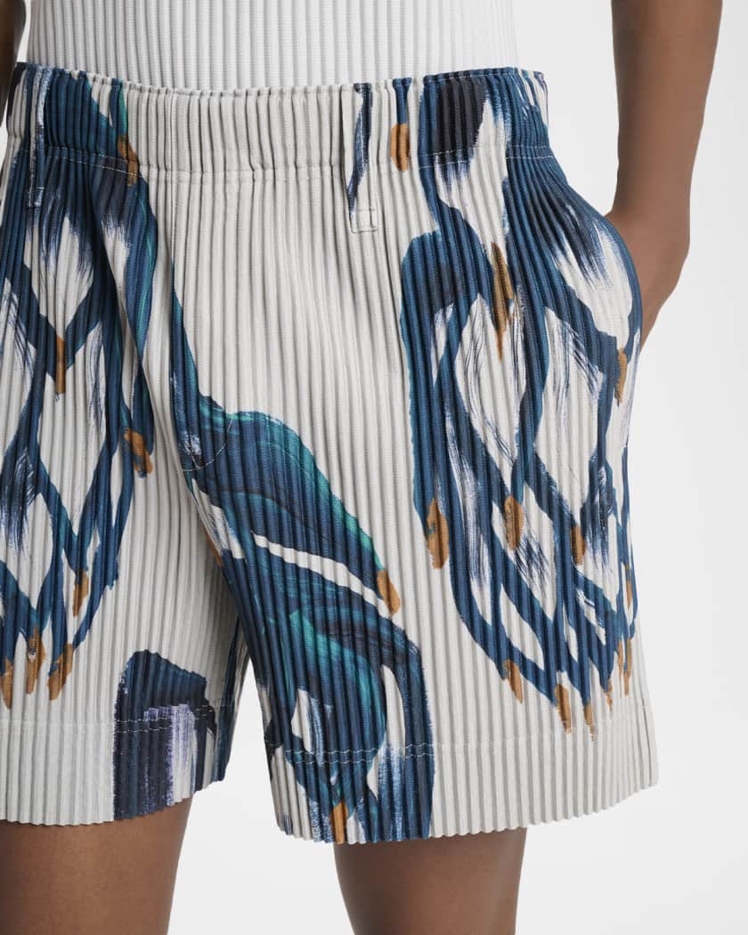 Homme Plisse Issey Miyake Men's Pleated Pull-On Shorts | Neiman Marcus