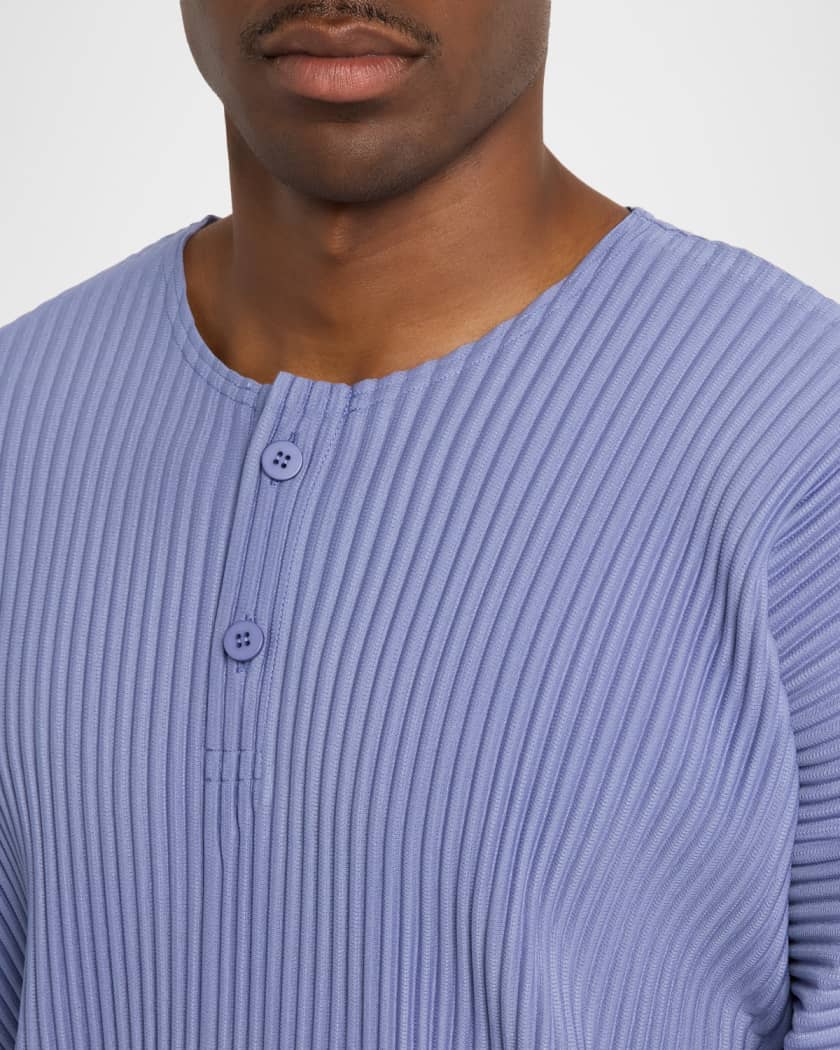 Homme Plisse Issey Miyake Men's Monthly Colors Pleated Long-Sleeve