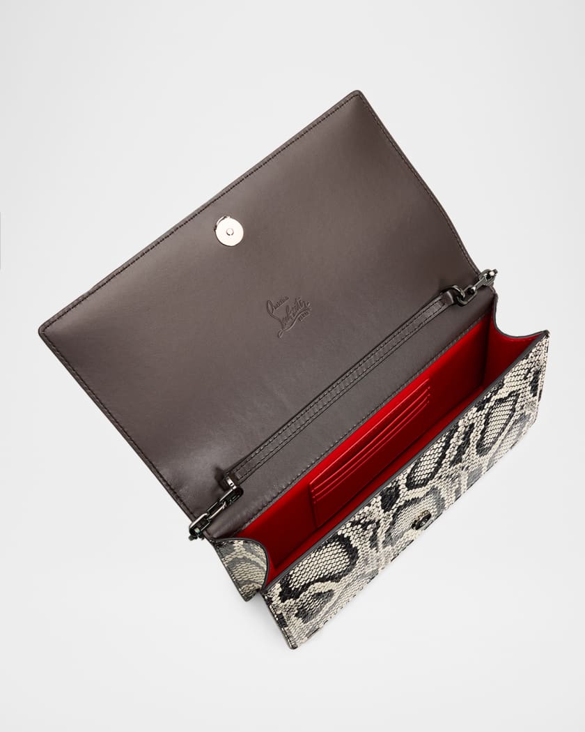 Christian Louboutin Bettina Clutch Bag in Snakeskin | Neiman Marcus
