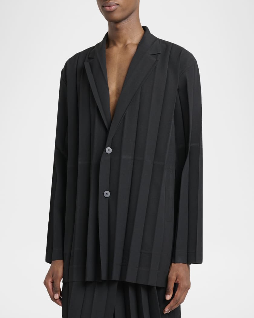 Homme Plisse Issey Miyake Men's Edge Ensemble Single-Breasted