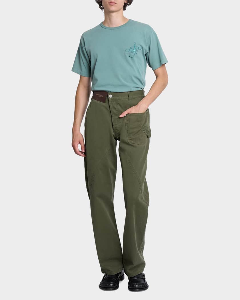 JW Anderson Men's Twisted Workwear Jeans | Neiman Marcus