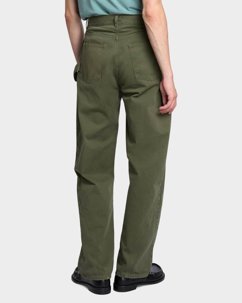 JW Anderson Men's Twisted Workwear Jeans | Neiman Marcus