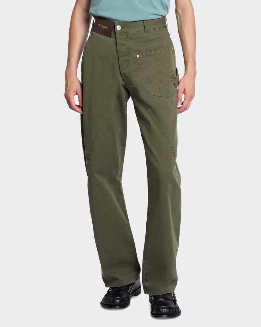 JW Anderson Men's Twisted Workwear Jeans | Neiman Marcus