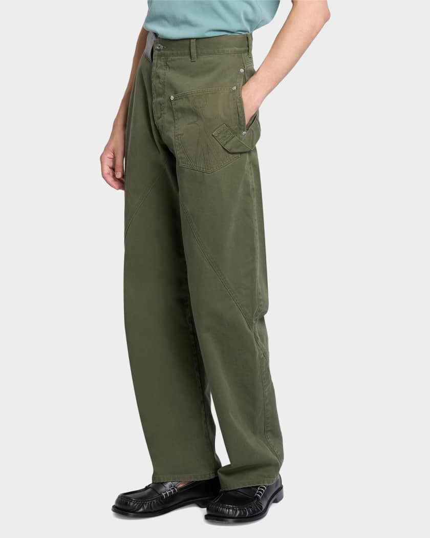 JW Anderson Men's Twisted Workwear Jeans | Neiman Marcus