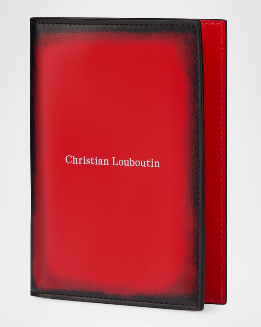 Christian Louboutin Men's Canopy Leather Passport Holder | Neiman