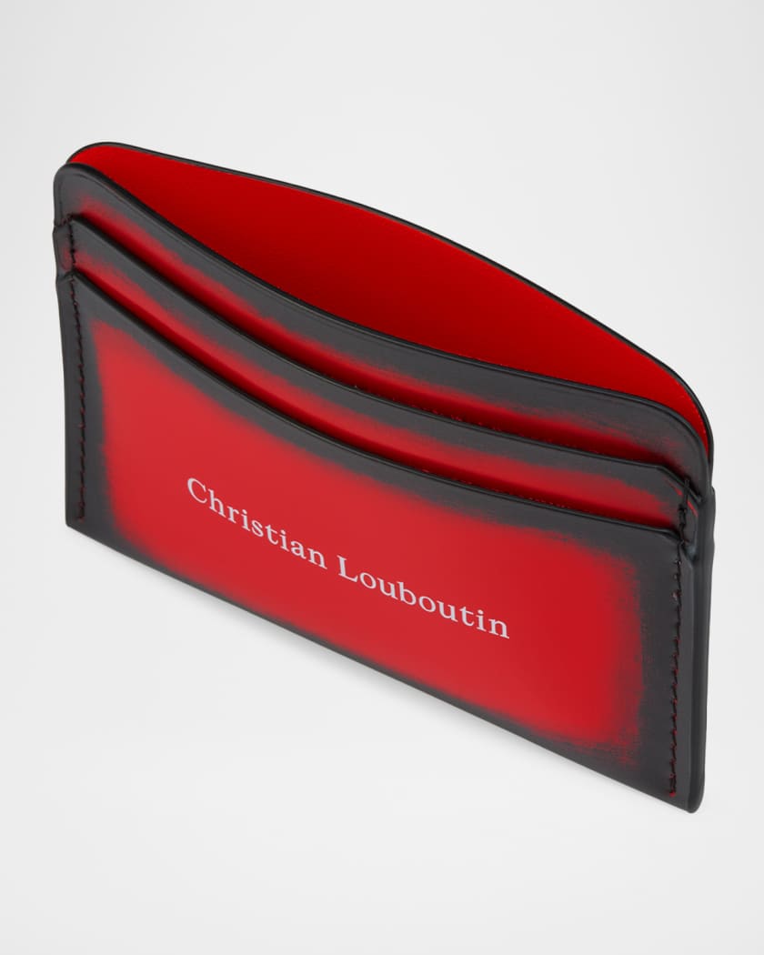 Christian Louboutin Men's Canopy Card Holder in Brushed Leather