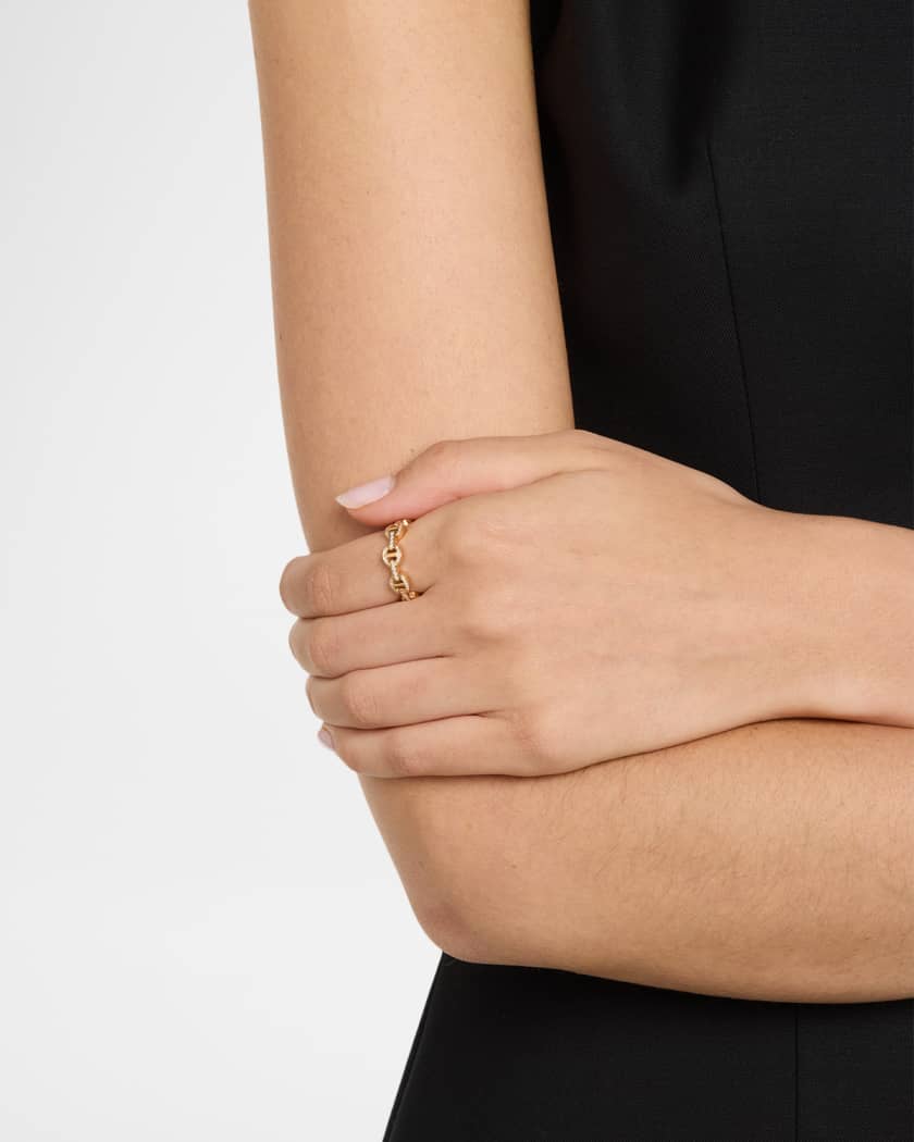 Hoorsenbuhs Dame Tri-Link Antiquated Ring with Diamonds | Neiman