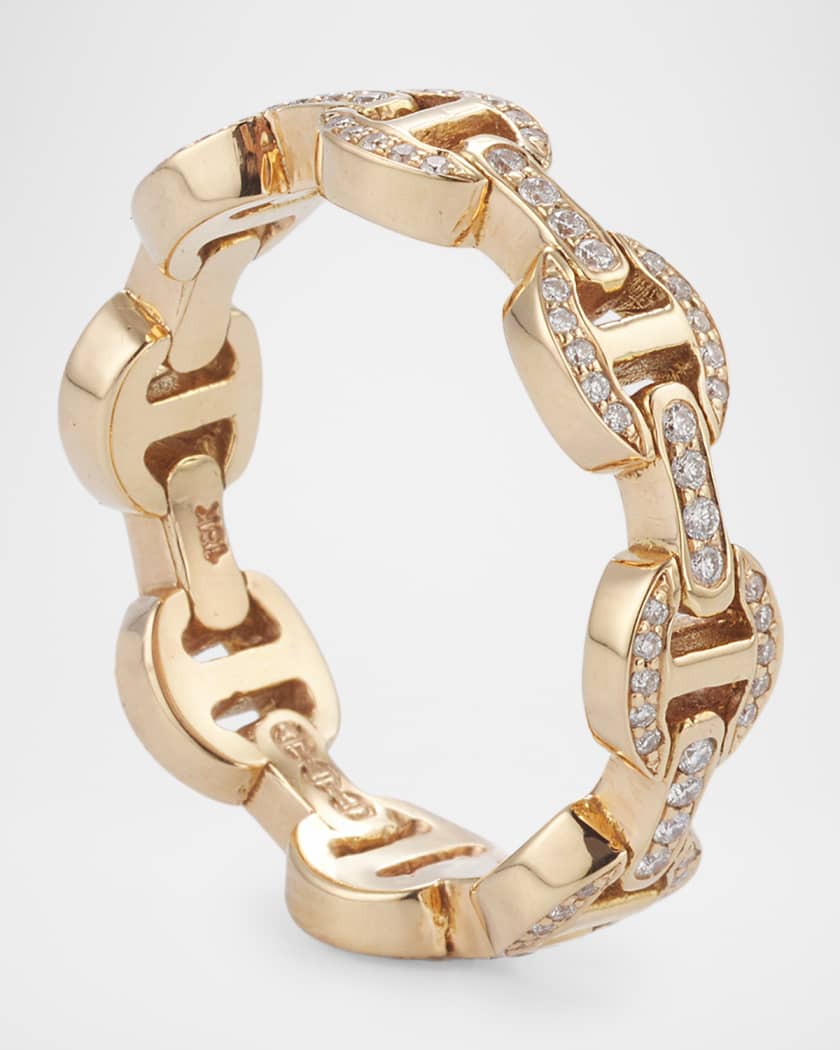 HOORSENBUHS【定価110万円】23inchi 10MM Diamond Hoorsenbuhs Dame Tri-Link Antiquated Ring with Diamonds | Neiman
