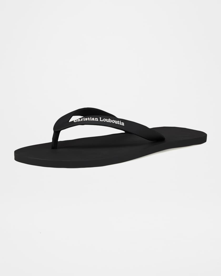 Christian Louboutin Men's The Christian Louboutin Logo Flip-Flops