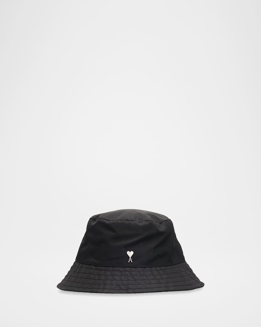 Ami Paris Men's Ami de Coeur Nylon Bucket Hat | Neiman Marcus